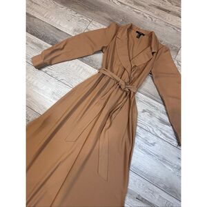 Forever 21 elegant gold and tan maxi dress size S